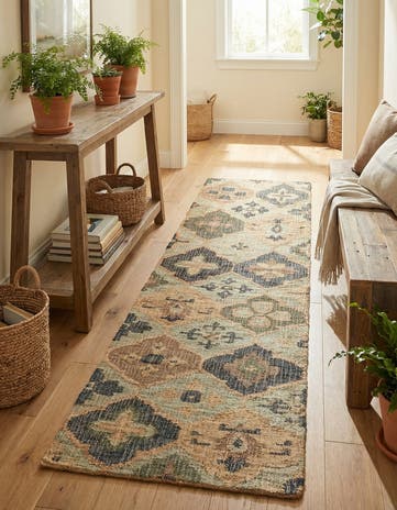 2' 7 x 10' Hand Woven Kala Handwoven Jute Runner Rug