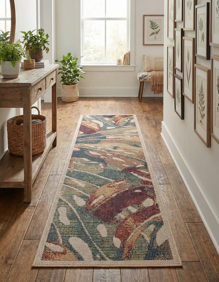 Detail image of  2' x 7' 1  Washable Baja Indoor / Outdoor Runner Rug