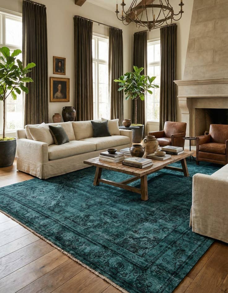 Detail image of 9' 5 x 12' 4  Hand Knotted Ultra Vintage Persian Wool Rug