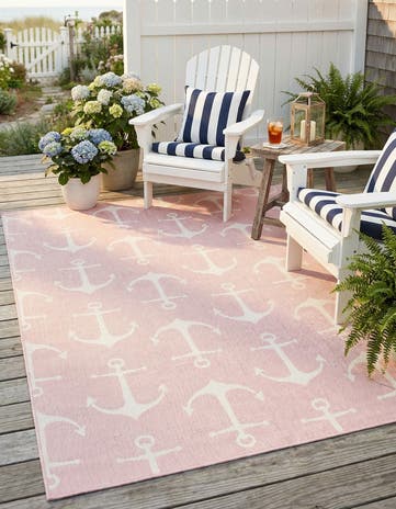 6' x 9' Easy-Clean Coastal Indoor / Outdoor Rug