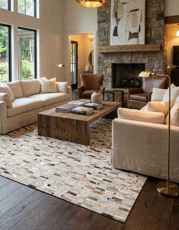5' 2 x 7' 11 Cowhide Stocks Rug