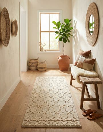 2' x 6' 1 Hand Woven Larsa Jute Runner Rug