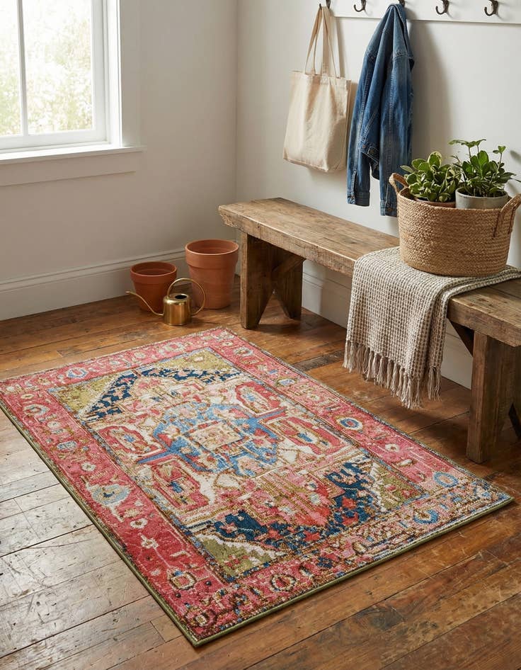 Detail image of 2' x 3'  Washable Traditional Indoor / Outdoor Rug