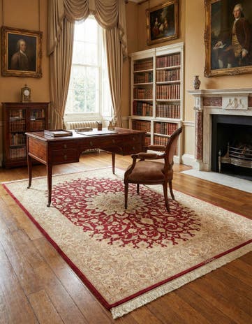 4' 4 x 6' 5 Ghom Silk Rug