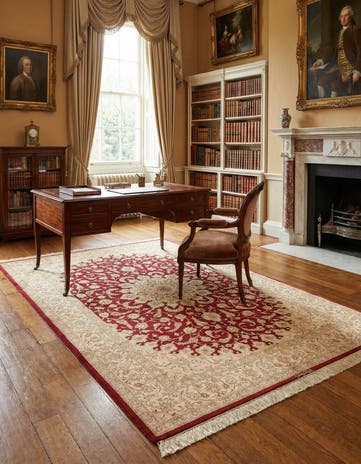 4' 4 x 6' 5 Ghom Silk Rug