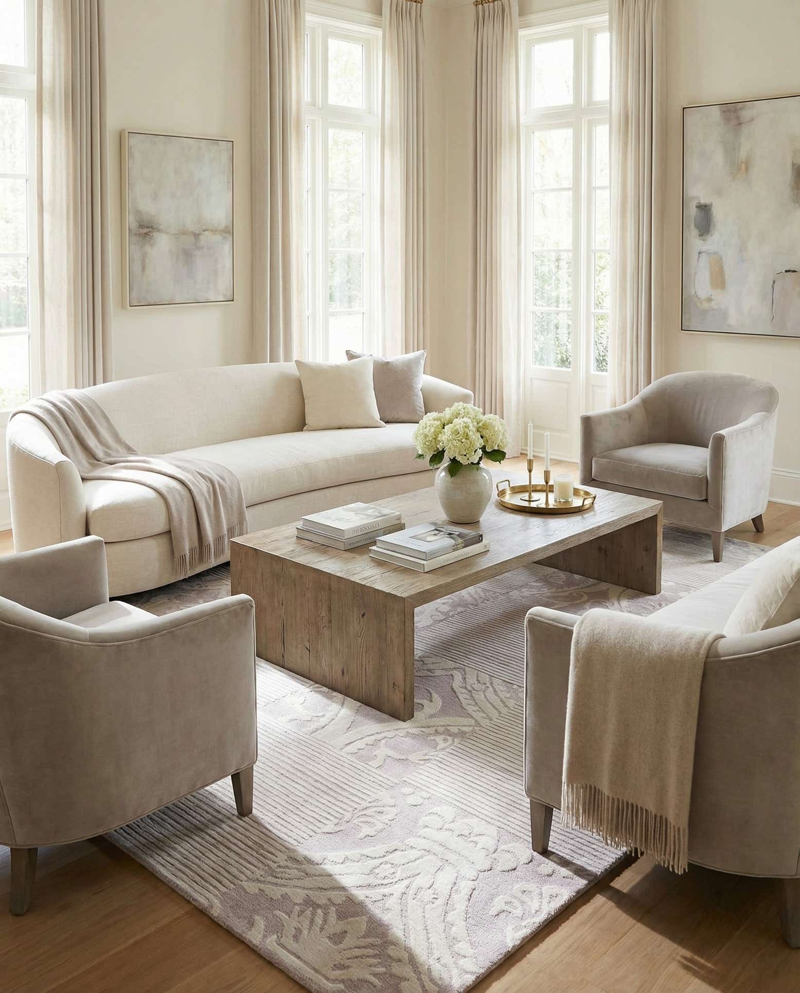 5' 10 x 7' 10 Hand Knotted Darya Wool Rug