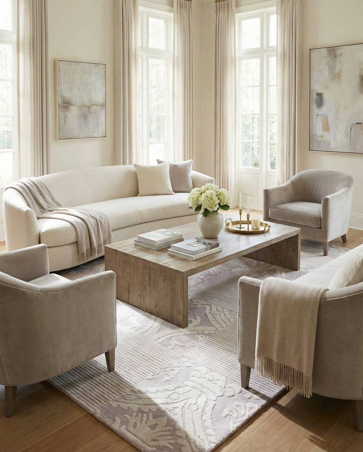 Detail image of 5' 10 x 7' 10 Hand Knotted Darya Wool Rug