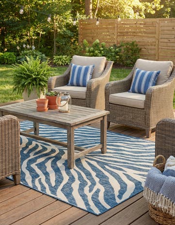 5' 3 x 8' Easy-Clean Safari Indoor / Outdoor Rug