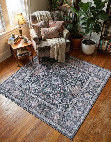 7' 10 x 7' 10 Washable Yara Square Rug