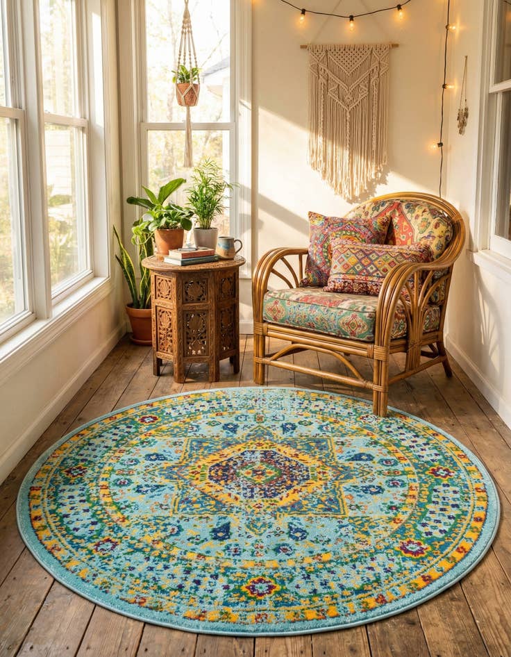 Detail image of  4' x 4' Calypso Round Rug