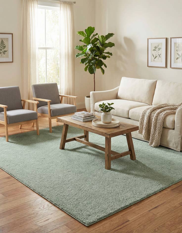 Detail image of  8' x 10' Solid Frieze Rug