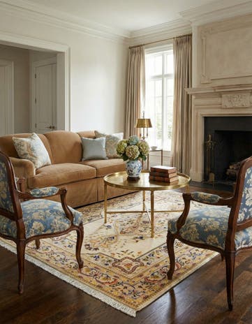4' 9 x 6' 1 Kashan Wool Rug