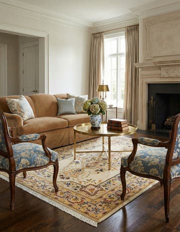 4' 9 x 6' 1 Kashan Wool Rug