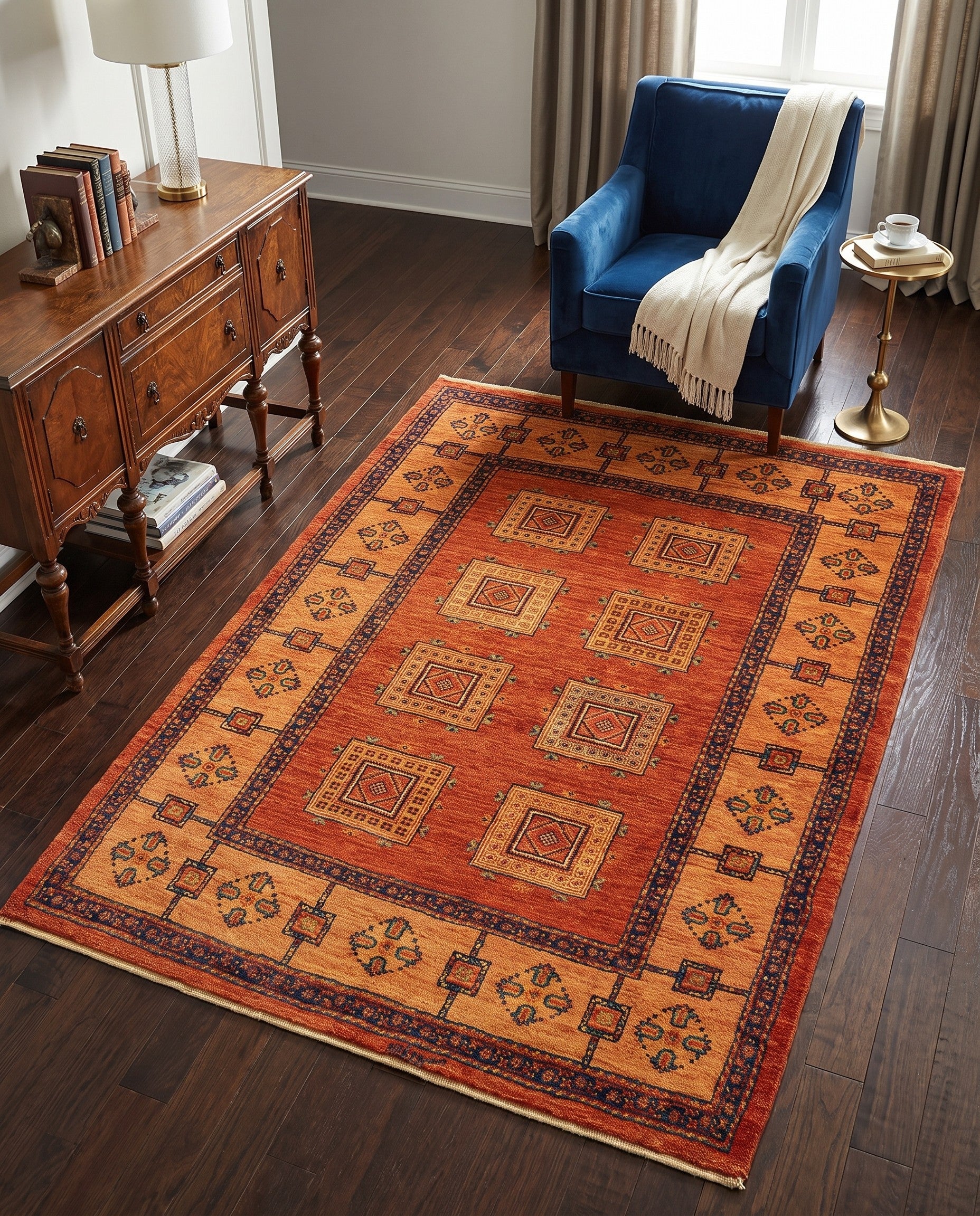 3' 7 x 5' 2 Kashkuli Wool Rug