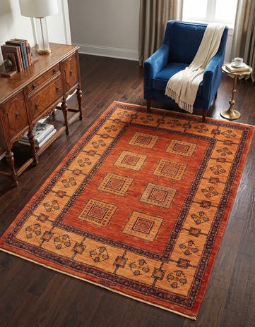 3' 7 x 5' 2 Kashkuli Wool Rug