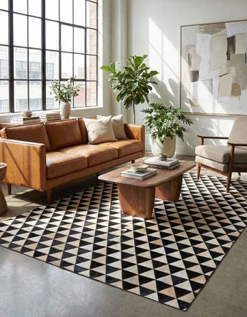 5' 1 x 8' 1 Cowhide Stocks Rug