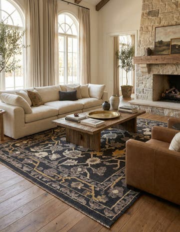 8' 5 x 10' 1 Hand Knotted Oushak Wool Rug