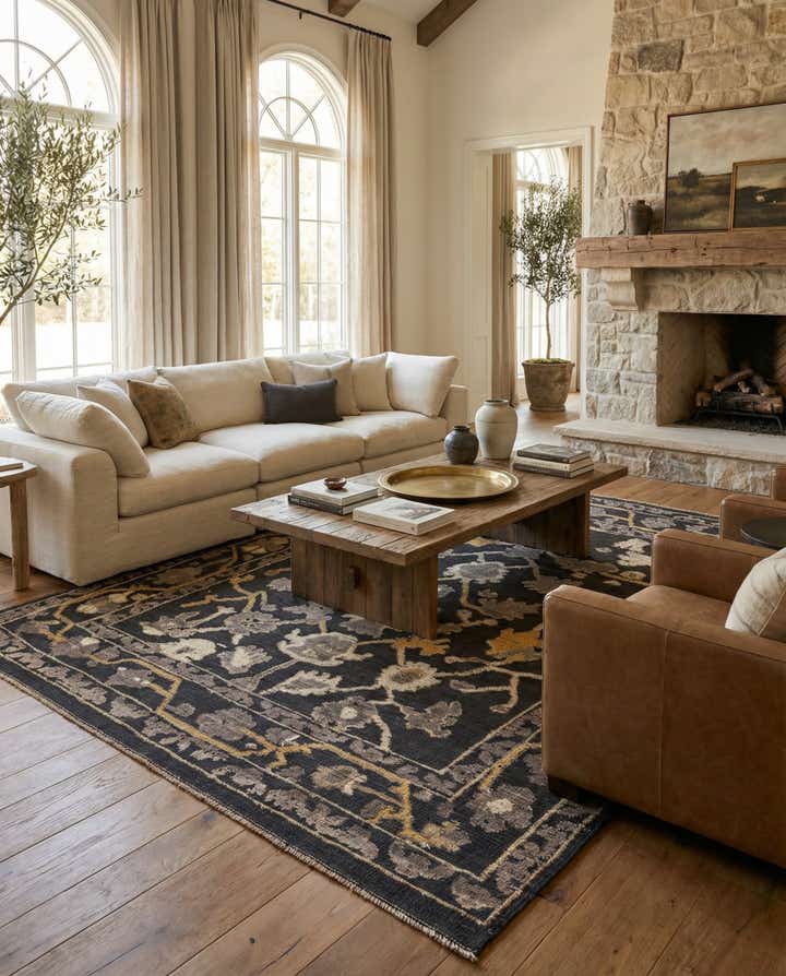 8' 5 x 10' 1 Hand Knotted Oushak Wool Rug
