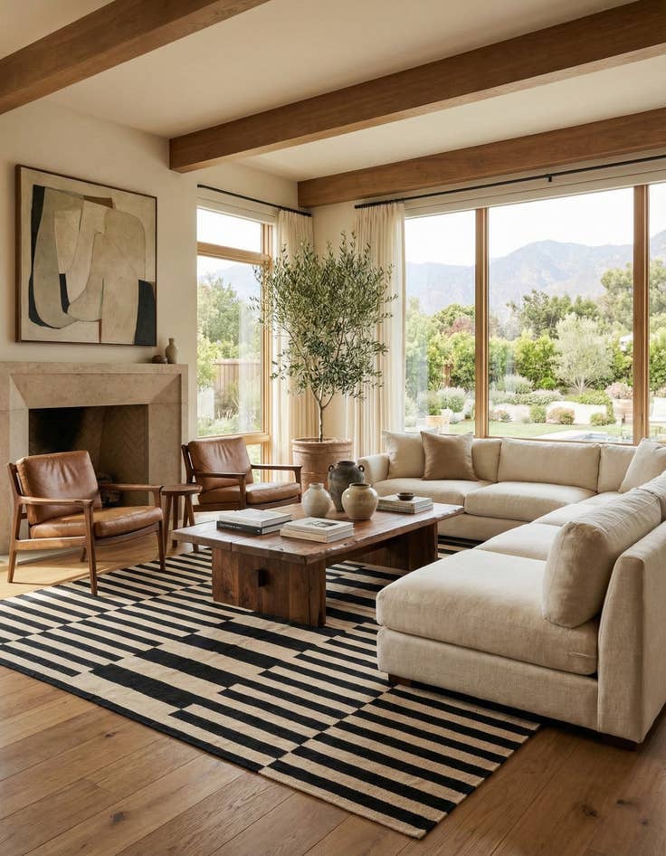 Detail image of  10' 2 x 13'  Hand Woven Kilim Modern Wool Rug