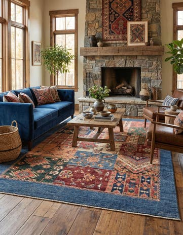 5' 7 x 8' Hand Knotted Ariana Ziegler Rug
