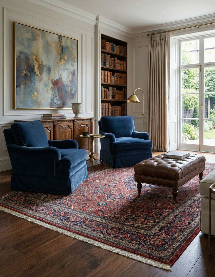 Detail image of 4' 4 x 6' 11 Kashan Rug