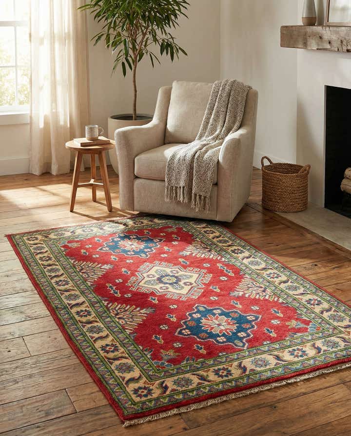 3' 2 x 5' Hand Knotted Kazak Rug