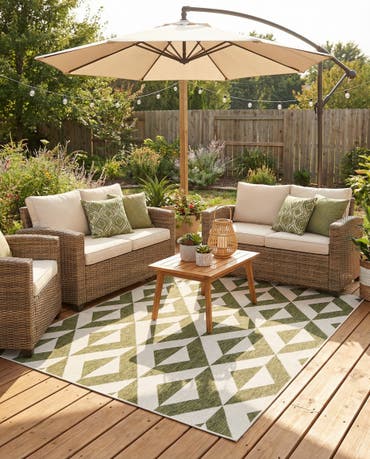  6' x 9'  Easy-Clean Jill Zarin Napa Indoor / Outdoor Rug