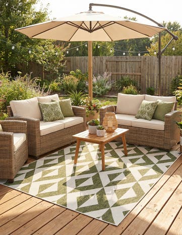 6' x 9' Easy-Clean Jill Zarin Napa Indoor / Outdoor Rug