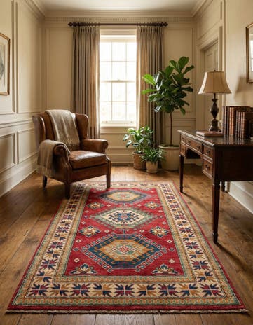 3' 9 x 5' 7 Hand Knotted Kazak Rug