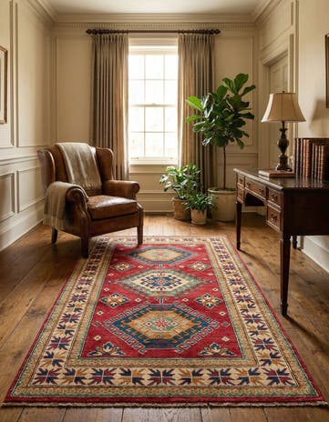 3' 9 x 5' 7 Hand Knotted Kazak Rug