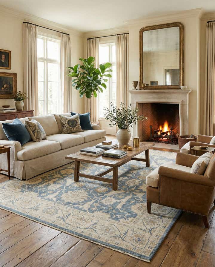 9' 2 x 12' 2 Hand Knotted Oushak Rug