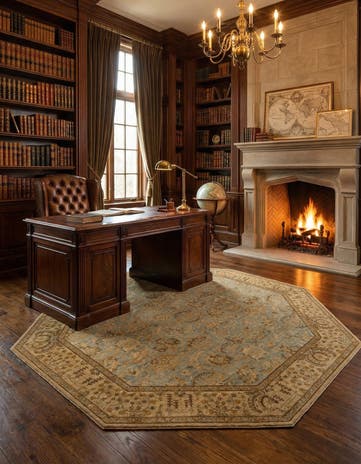 8' x 8' Serapi Wool Octagon Rug