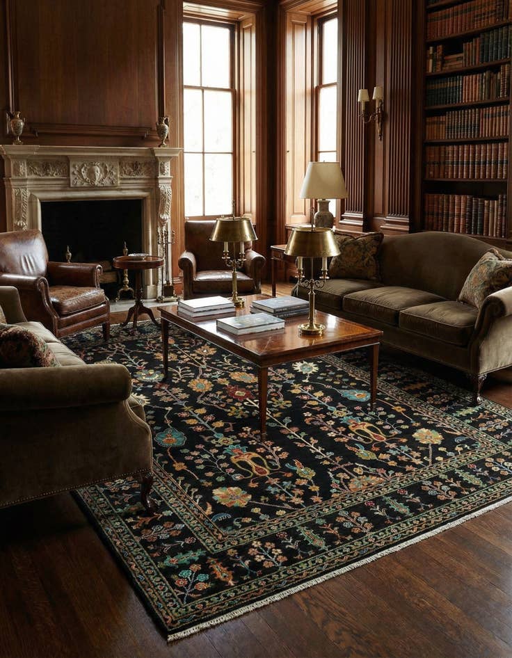 Detail image of  6' 11 x 9' 8 Ariana Ziegler Wool Rug