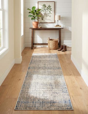 Gray Blue Deepa Runner Rug