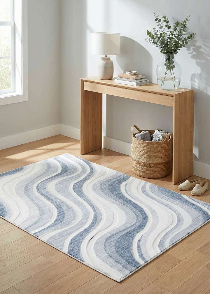 5' 1 x 6' 11 Carved Solid Rabbit Rug