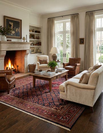 7' 6 x 10' 4 Hand Knotted Maymeh Wool Rug