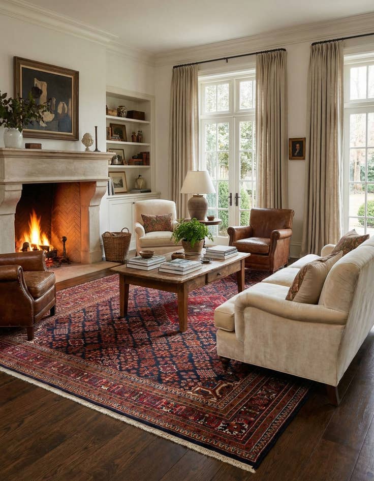 Detail image of 7' 6 x 10' 4 Hand Knotted Maymeh Wool Rug