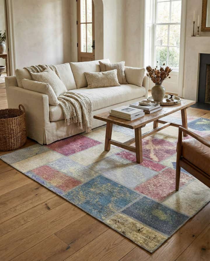 5' 8 x 7' 9 Hand Knotted Ultra Vintage Persian Wool Rug