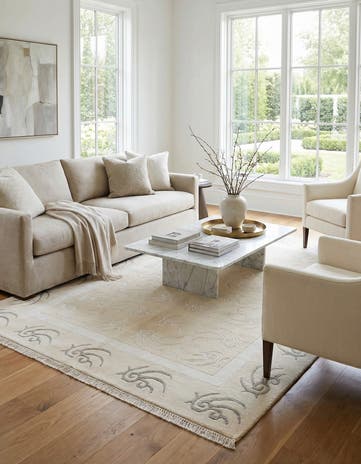 4' 9 x 6' 8 Hand Knotted Darya Wool Rug
