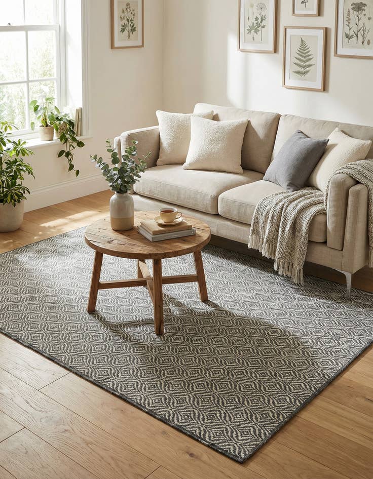 Detail image of 6' x 9'  Washable Trellis Indoor / Outdoor Rug