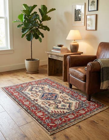 2' 7 x 4' 1 Hand Knotted Kazak Rug