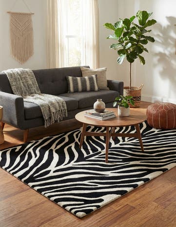 4' 1 x 6' 1 Hand Tufted Safari Wool Rug
