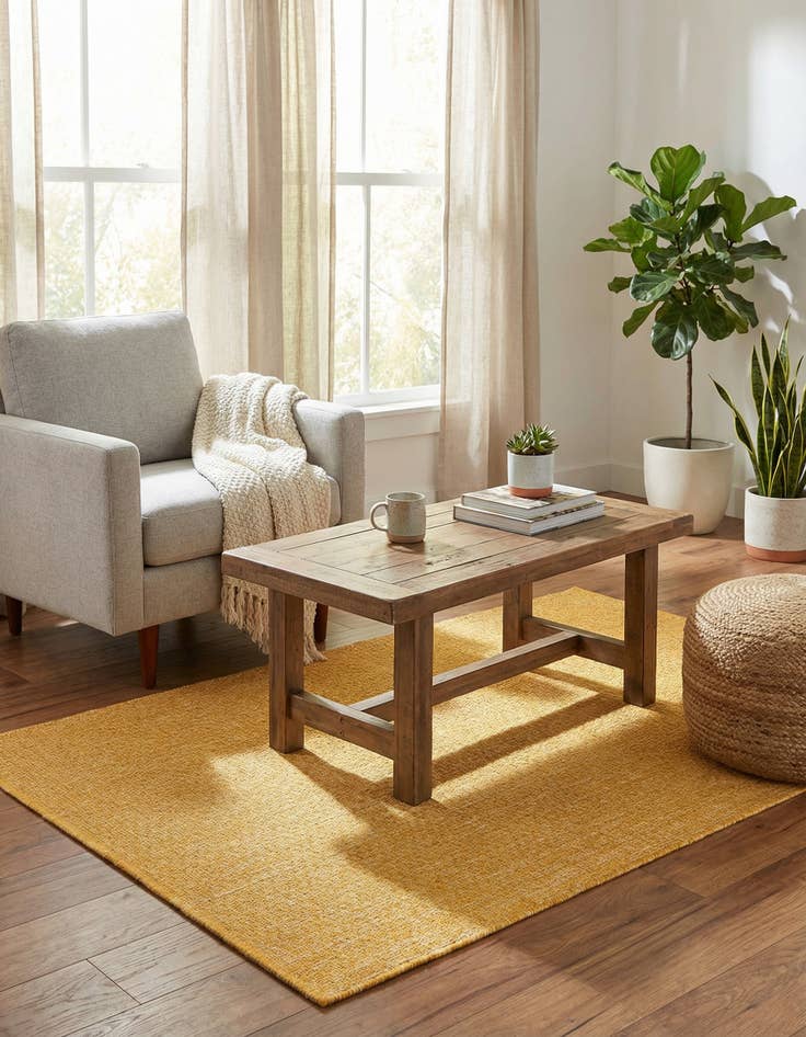 Detail image of 3' x 5' 3  Washable Solid Indoor / Outdoor Rug