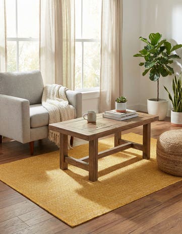 3' x 5' 3 Easy-Clean Solid Indoor / Outdoor Rug