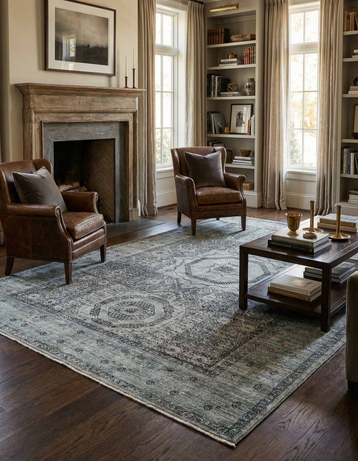 Detail image of 5' 7 x 7' 10  Hand Knotted Mamluk Rug