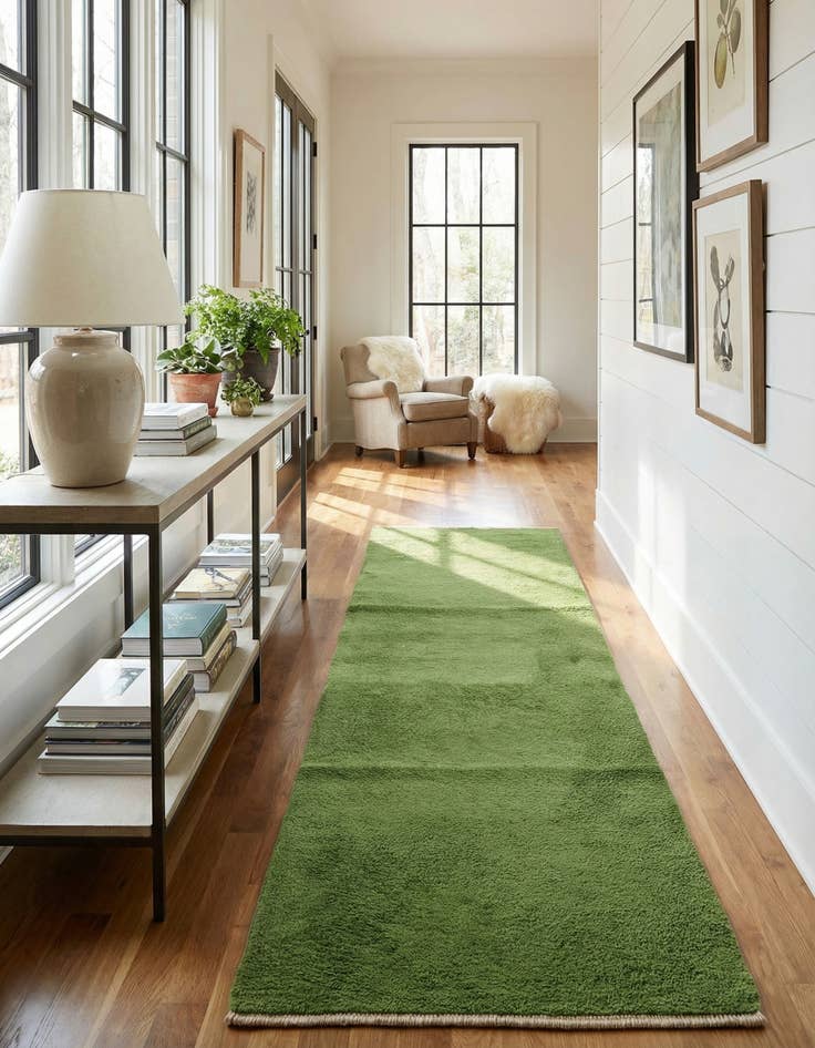 Detail image of 3' 1 x 11'  Hand Knotted Moroccan Wool Runner Rug