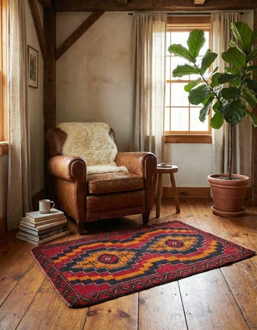 2' 10 x 4' 9 Hand Knotted Balouch Persian Wool Rug