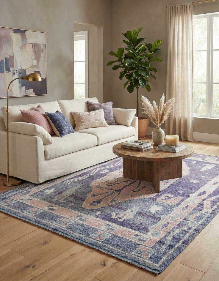 Detail image of 8' 5 x 12' 6 Hand Knotted Moroccan Wool Rug