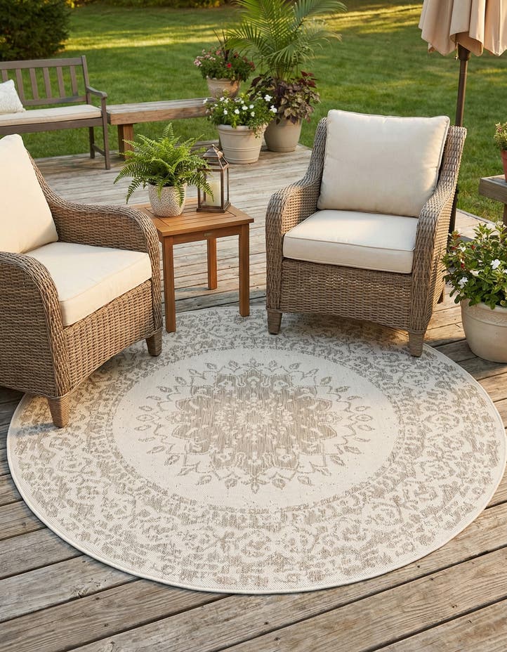 6' x 6' Easy-Clean Traditional Indoor / Ou...