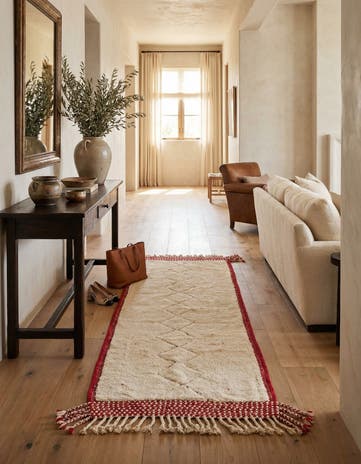3' x 9' Hand Knotted Moroccan Wool Runner Rug